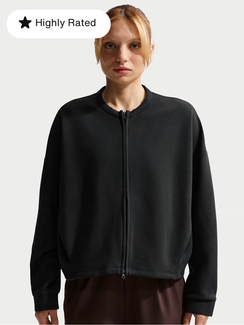 Nike Black 2 Way Zip Cardigan Top
